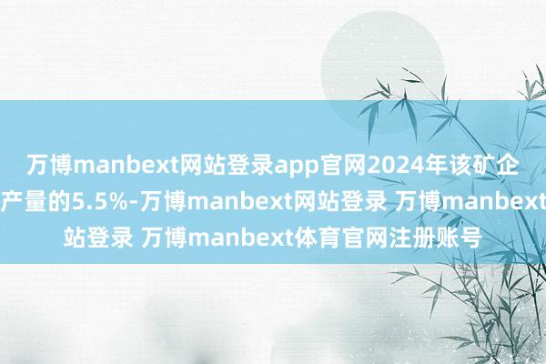 万博manbext网站登录app官网2024年该矿企产量约占我国钼总产量的5.5%-万博manbext网站登录 万博manbext体育官网注册账号
