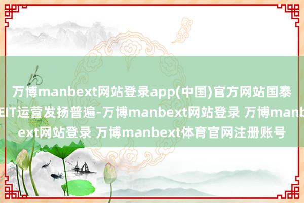 万博manbext网站登录app(中国)官方网站国泰君安临港改造产业园REIT运营发扬普遍-万博manbext网站登录 万博manbext体育官网注册账号